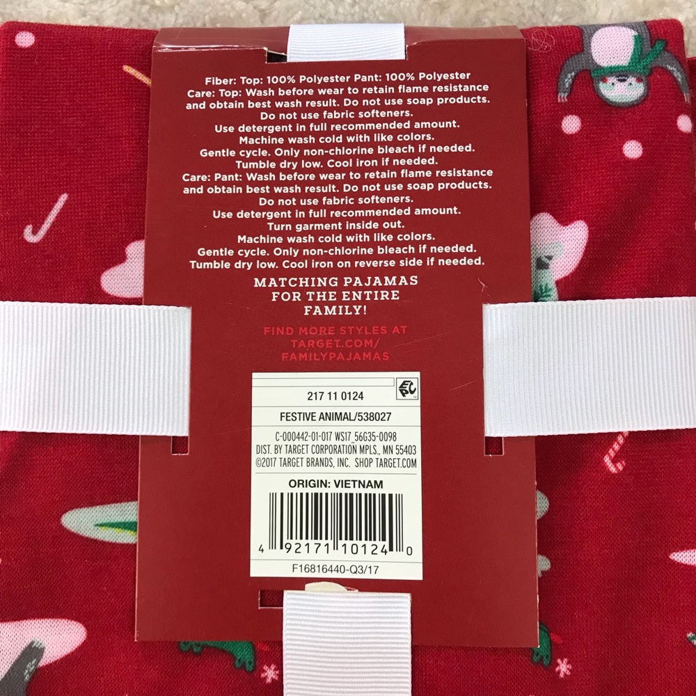 Wondershop at Target Festive Animal Pajamas Gray - Picture 3 of 4